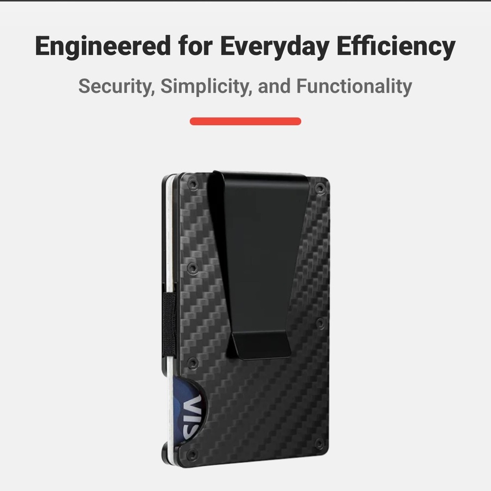 Carbon Fiber Pattern Money Clip